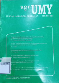 Image of agr umy jurnal ilmu - ilmu pertanian