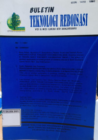 Image of BULETIN TEKNOLOGI REBOISASI VISI & MISI ILMIAH BTR BANJARBARU