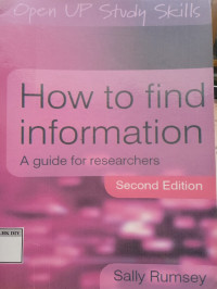 Image of How To Find Information A Guide For Researchers