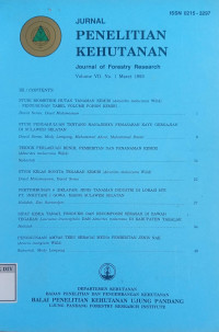 Image of JURNAL PENELITIAN KEHUTANAN Journal of Forestry Research