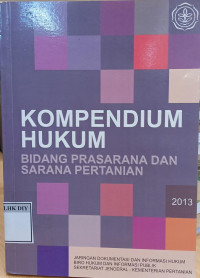 Image of KOMPENDIUM HUKUM BIDANG PRASARANA DAN SARANA PERTANIAN