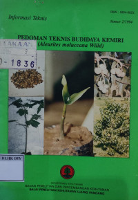 Image of PEDOMAN TEKNIS BUDIDAYA KEMIRI (Aleurites moluccana Wild)