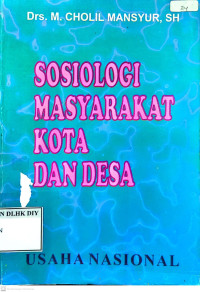 Image of SOSIOLOGI MASYARAKAT KOTA DAN DESA USAHA NASIONAL