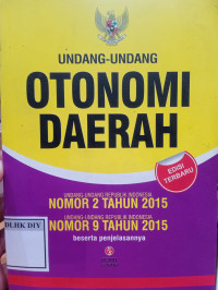 Image of UNDANG UNDANG OTONOMI DAERAH